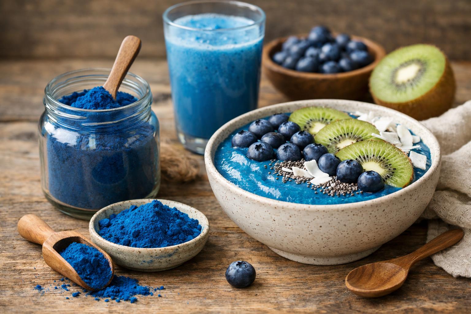 ¿Cuál es el propósito de la espirulina azul?