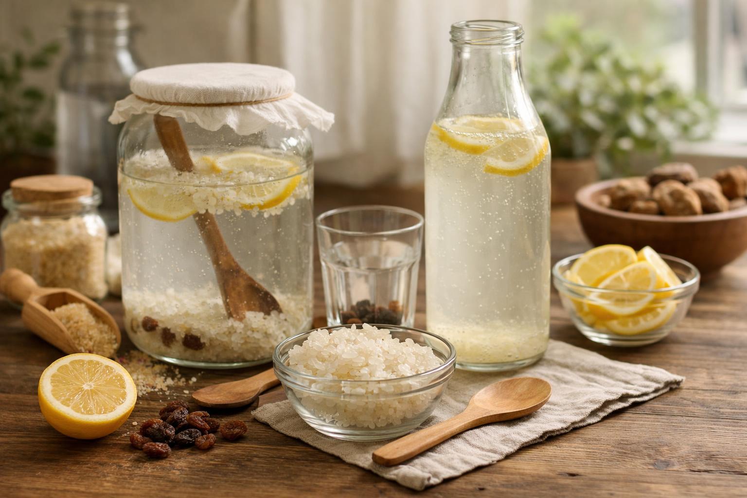 Como preparar kefir de água