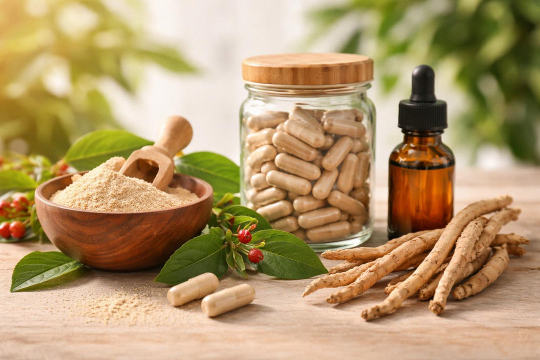 Complemento alimenticio a base de ashwagandha