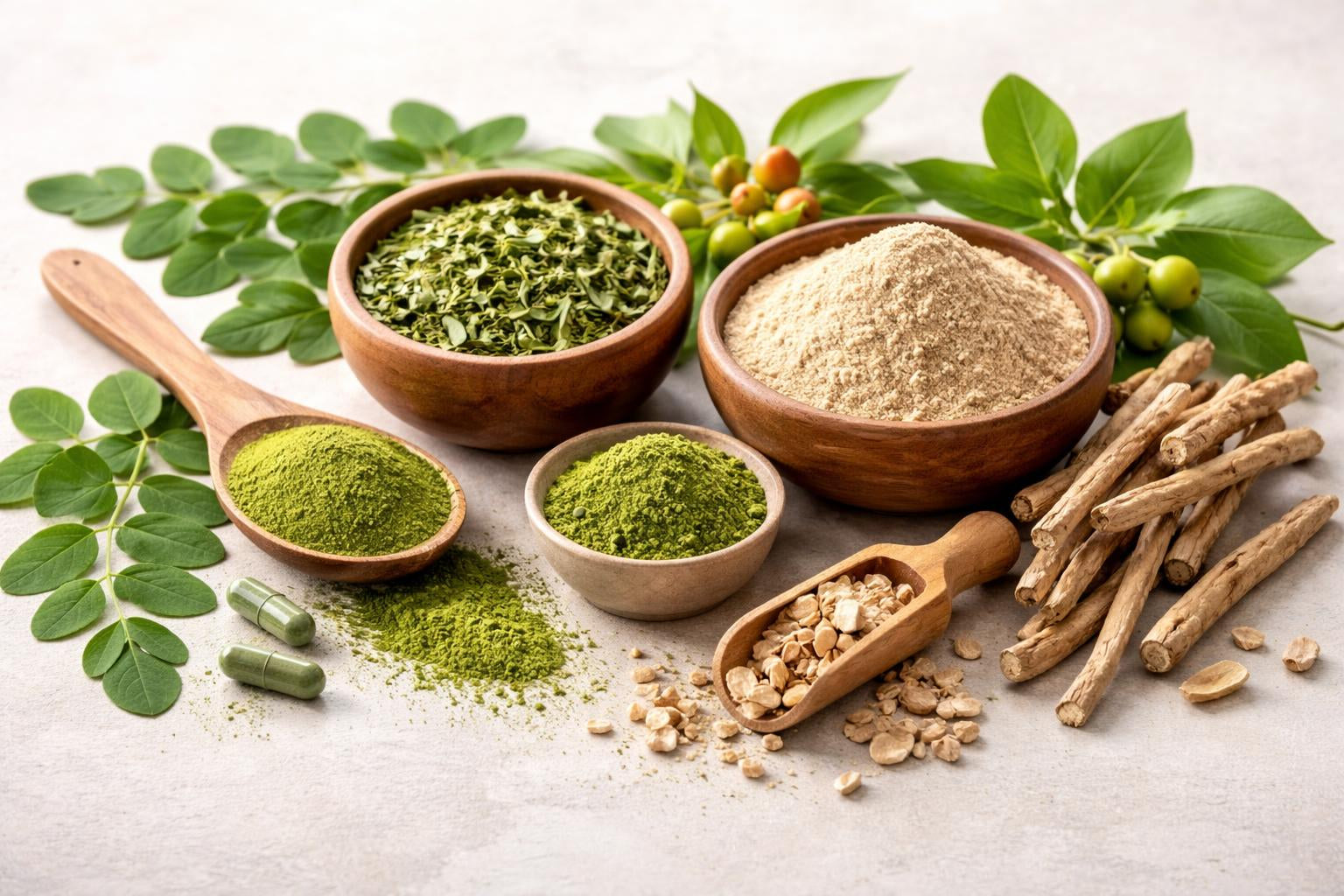 Moringa y ashwagandha