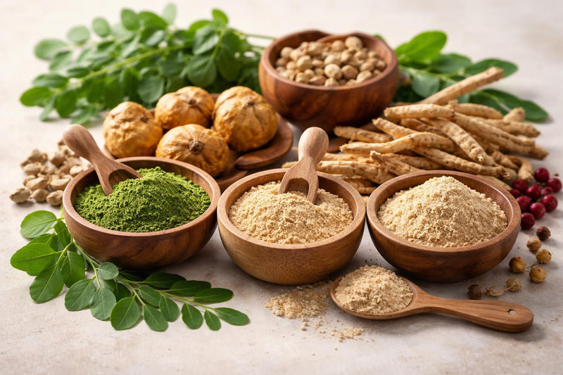 Moringa, maca y ashwagandha: una guía científica y práctica completa