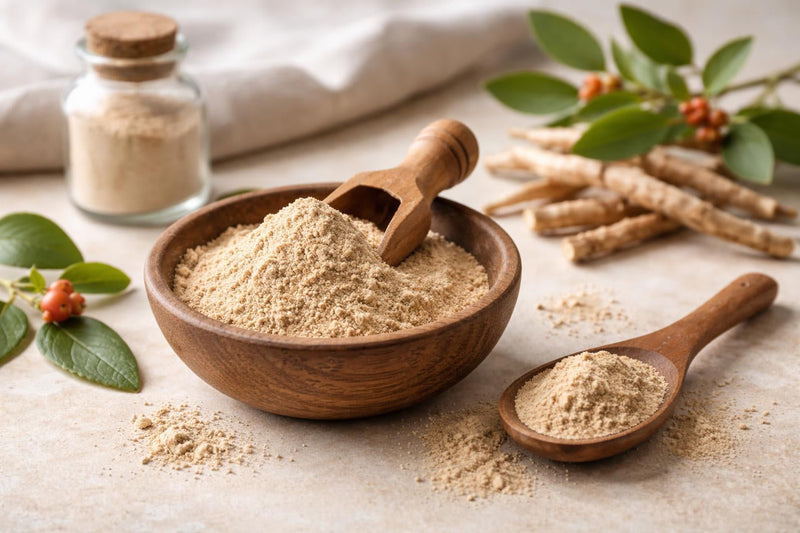 Polvo de ashwagandha: guía completa, beneficios, dosis y evidencia científica