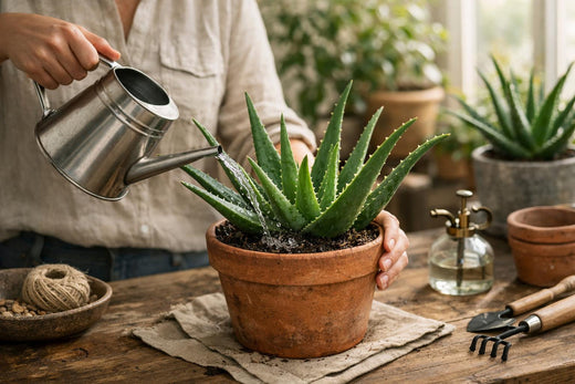 Riego del aloe vera: frecuencia, método, errores a evitar y una guía completa