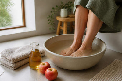 Escalda-pés com vinagre de maçã: benefícios e receitas