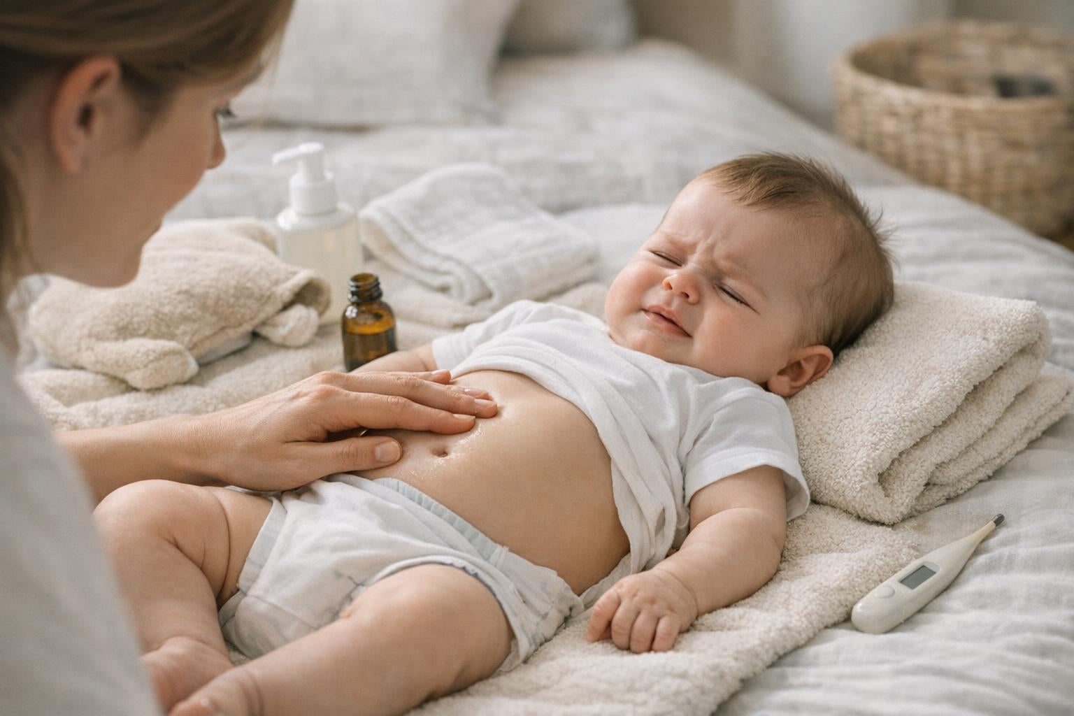 Distensión abdominal en bebés