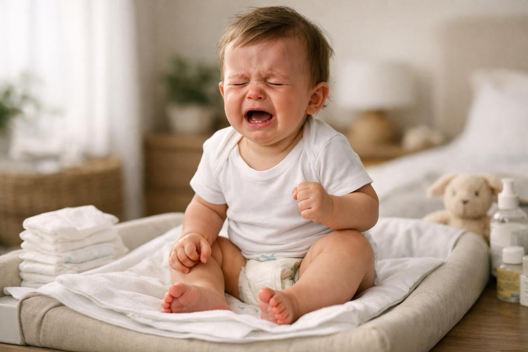 Il bambino piange quando fa la cacca