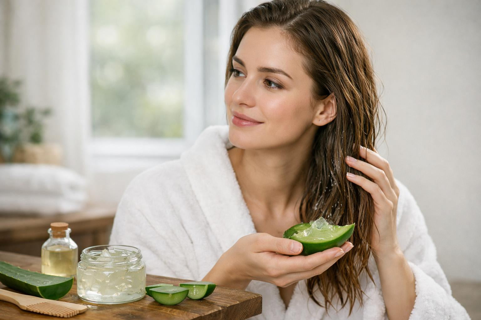 Gel para el cabello con aloe vera