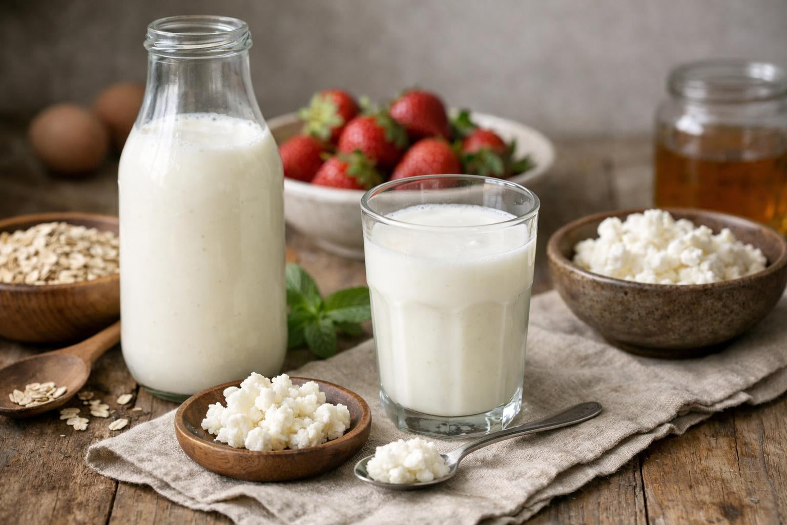 Buttermilch oder Kefir