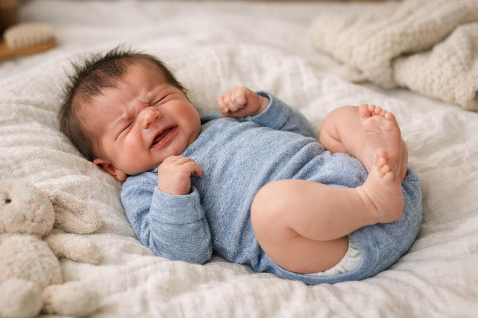 Los recién nacidos tienen muchos gases 